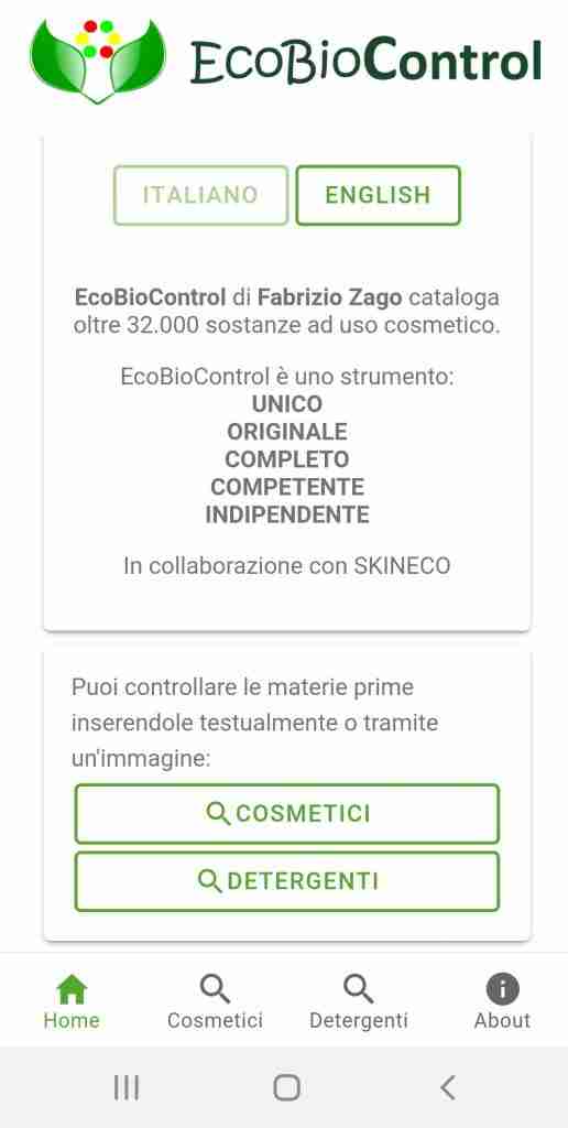 EcoBioControl una delle 5 migliori app per leggere l'INCI